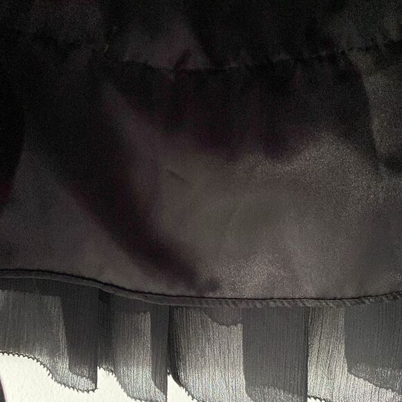 Laura Ashley Long Silk Skirt Size 10 Lined Pleated Ruffled Side Zipper Boho NWT - Picture 8 of 13